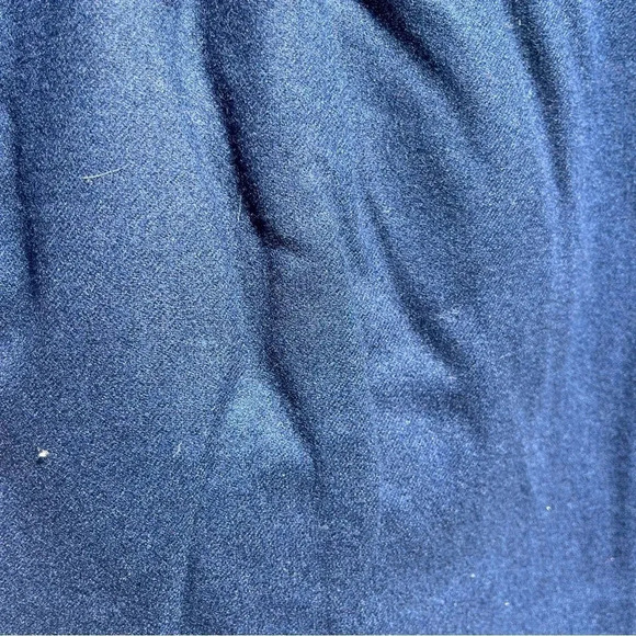 PENDLETON ~ Navy Blue Virgin Wool Midi Skirt - Picture 5 of 10